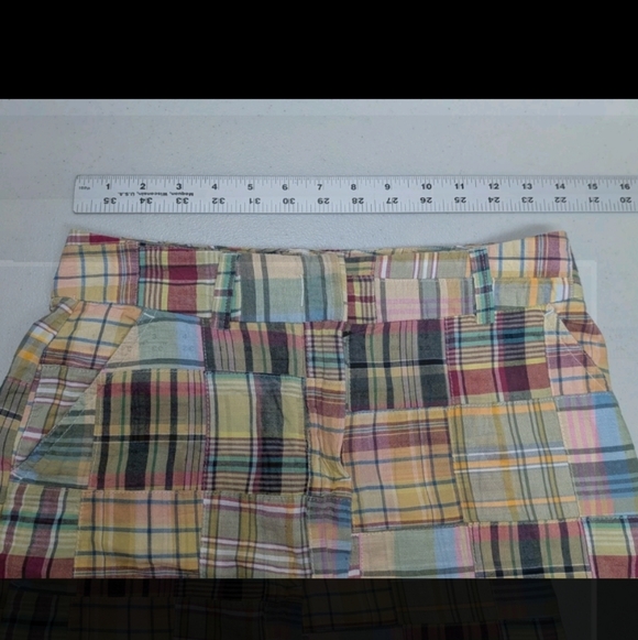 J Crew Plaid Patchwork Mini Skirt 0 S Artsy Boho Preppy sk1 - Picture 6 of 7